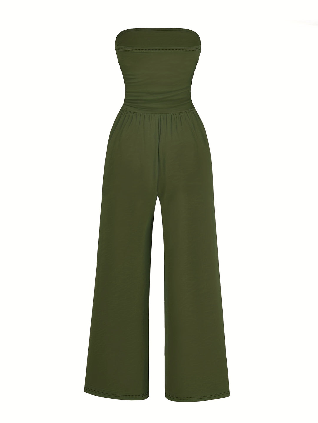 Stretch Tank Jumpsuit with Double Pockets and Waist-Cinching Fit-Vyana Collective