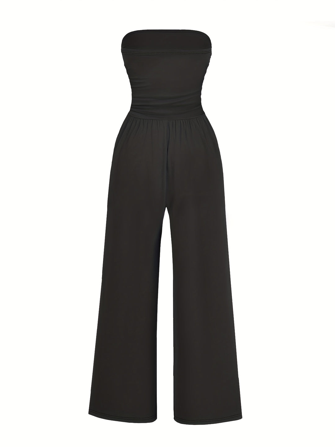 Stretch Tank Jumpsuit with Double Pockets and Waist-Cinching Fit-Vyana Collective