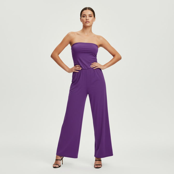 Stretch Tank Jumpsuit with Double Pockets and Waist-Cinching Fit-Vyana Collective