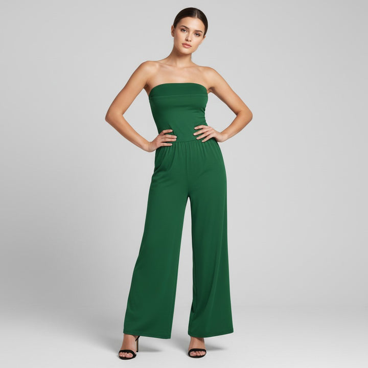 Stretch Tank Jumpsuit with Double Pockets and Waist-Cinching Fit-Vyana Collective