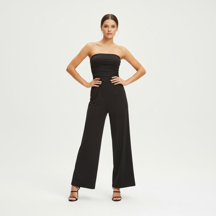 Stretch Tank Jumpsuit with Double Pockets and Waist-Cinching Fit-Vyana Collective