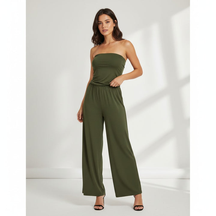 Stretch Tank Jumpsuit with Double Pockets and Waist-Cinching Fit-Vyana Collective