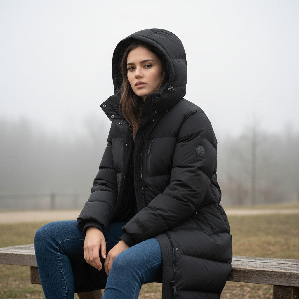 Super Comfortable Long Down Jacket for Winter-Vyana Collective