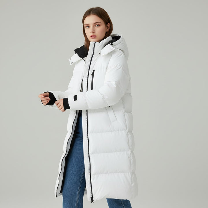 Super Comfortable Long Down Jacket for Winter-Vyana Collective