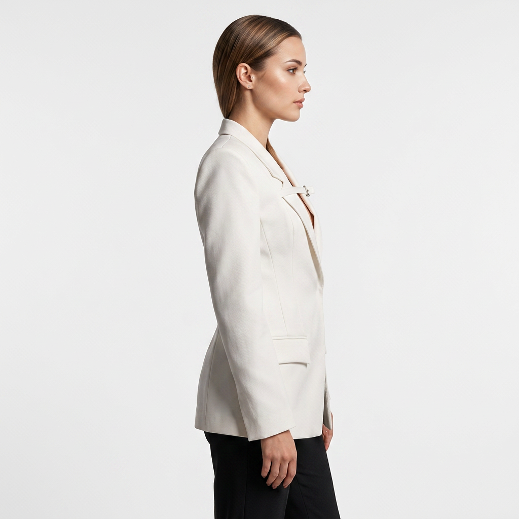 Tailored Cutout Detail Blazer Dress for Cocktail Parties and Modern Elegance Women-Vyana Collective