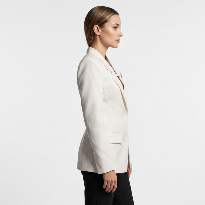 Tailored Cutout Detail Blazer Dress for Cocktail Parties and Modern Elegance Women-Vyana Collective