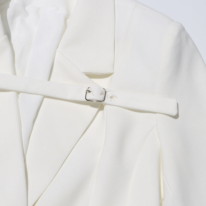 Tailored Cutout Detail Blazer Dress for Cocktail Parties and Modern Elegance Women-Vyana Collective