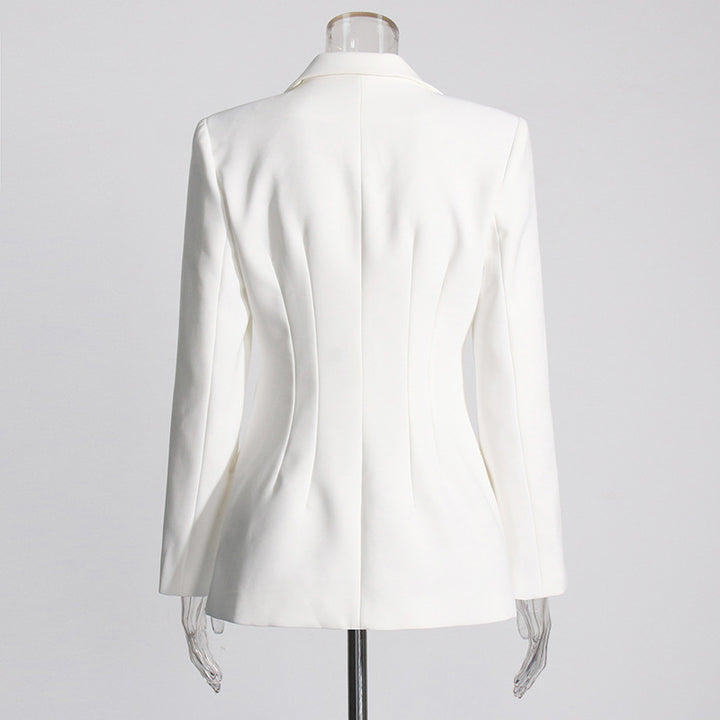 Tailored Cutout Detail Blazer Dress for Cocktail Parties and Modern Elegance Women-Vyana Collective