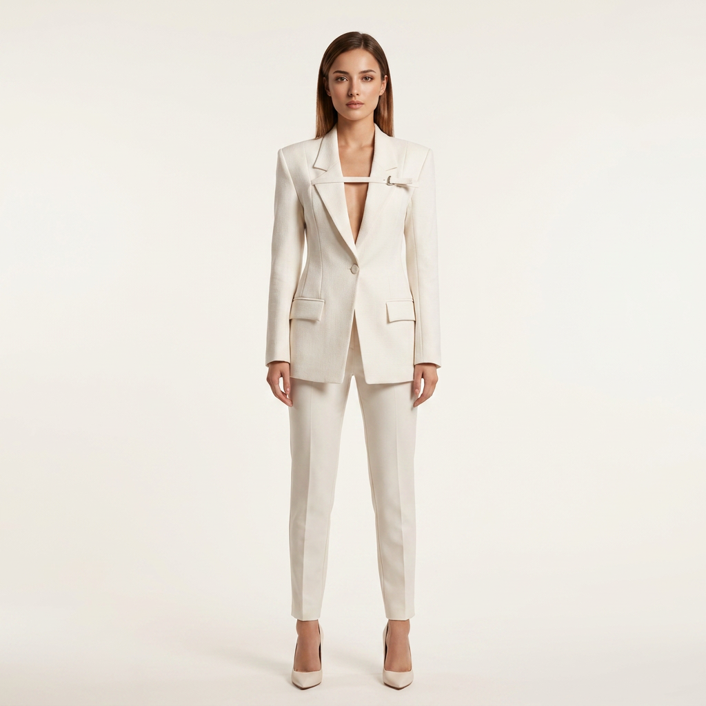 Tailored Cutout Detail Blazer Dress for Cocktail Parties and Modern Elegance Women-Vyana Collective