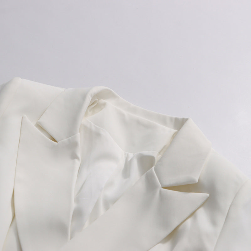 Tailored Fitted Blazer and Straight Leg Trousers Set for Meetings Ready Women-Vyana Collective