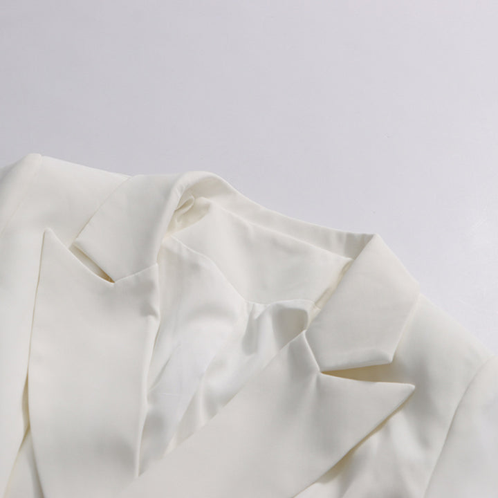 Tailored Fitted Blazer and Straight Leg Trousers Set for Meetings Ready Women-Vyana Collective