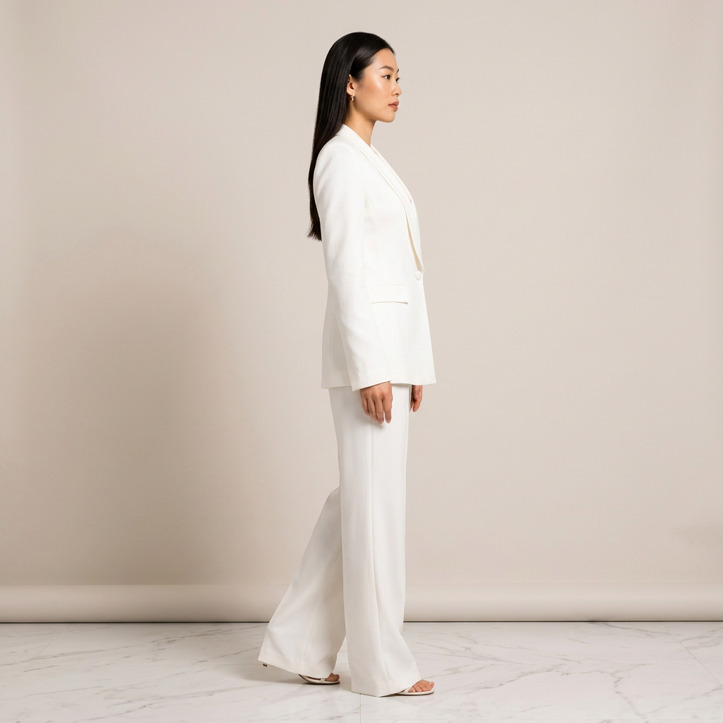 Tailored Lapel Blazer and High-Waist Pants Set-Vyana Collective