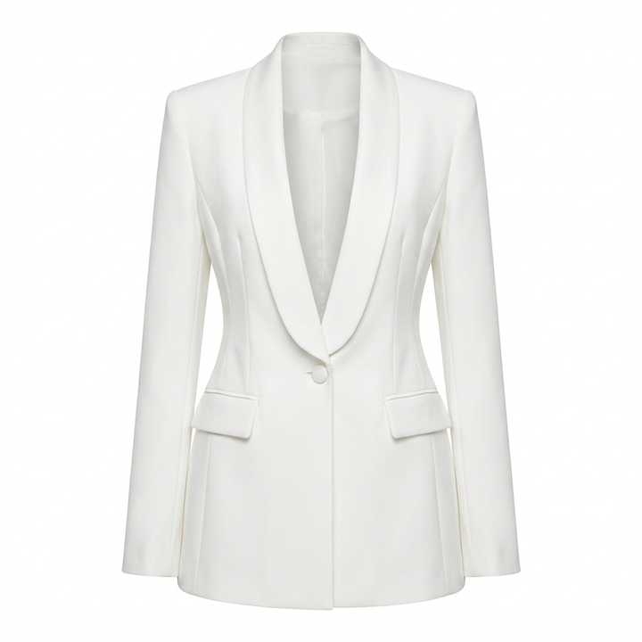 Tailored Lapel Blazer and High-Waist Pants Set-Vyana Collective