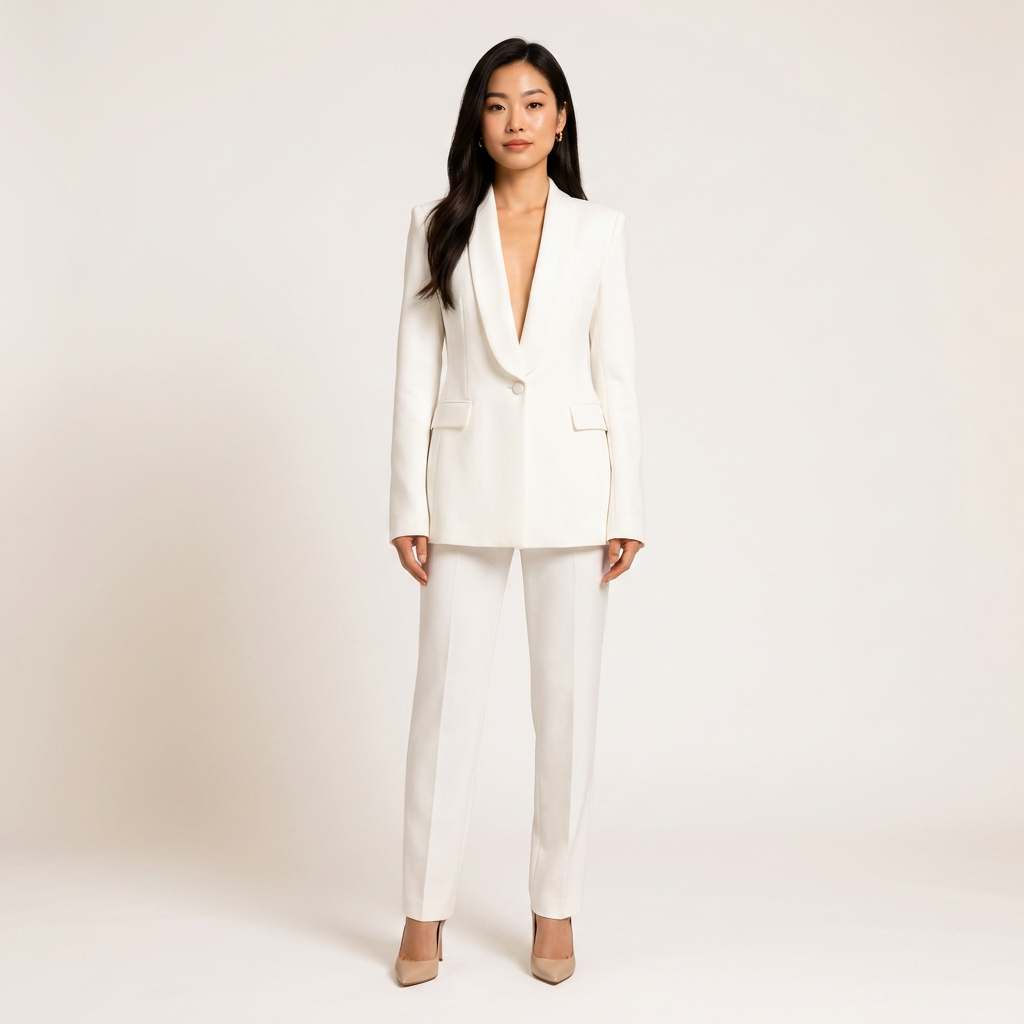 Tailored Lapel Blazer and High-Waist Pants Set-Vyana Collective