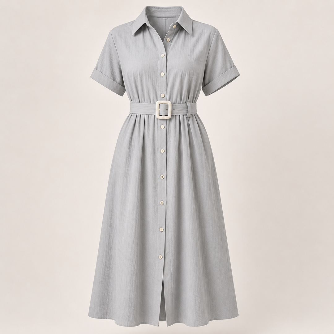 Timeless Belted Shirt Maxi Dress – Effortless Elegance for Every Day-Vyana Collective