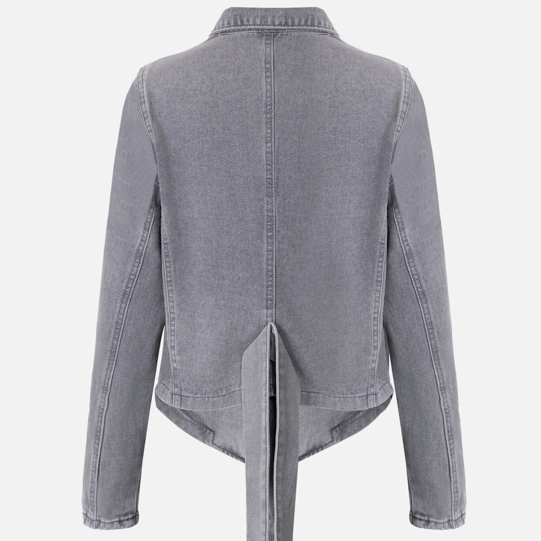 Urban Edge Denim Jacket & High-Waist Jeans Set-Vyana Collective