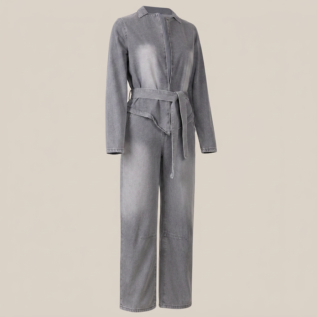Urban Edge Denim Jacket & High-Waist Jeans Set-Vyana Collective