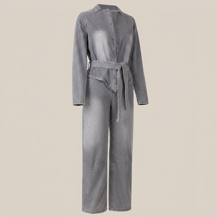 Urban Edge Denim Jacket & High-Waist Jeans Set-Vyana Collective