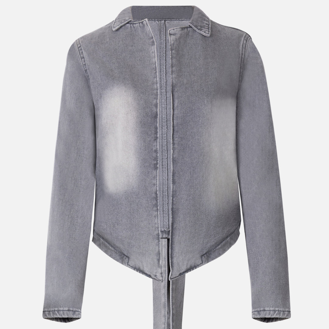 Urban Edge Denim Jacket & High-Waist Jeans Set-Vyana Collective