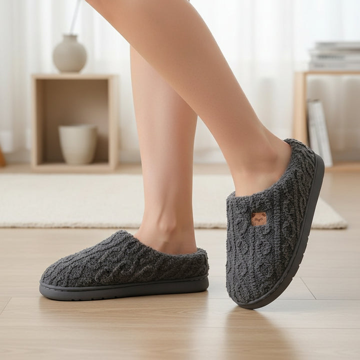 Warm & Cozy Teddy Bear Slippers for Women-Vyana Collective