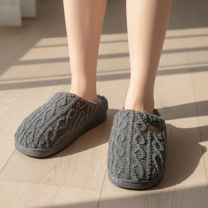 Warm & Cozy Teddy Bear Slippers for Women-Vyana Collective