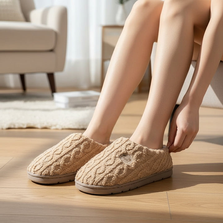 Warm & Cozy Teddy Bear Slippers for Women-Vyana Collective