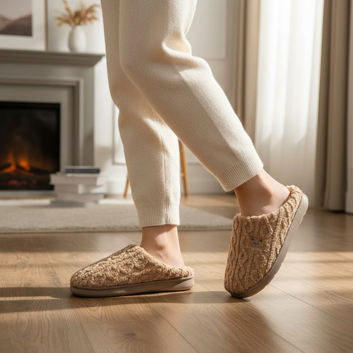 Warm & Cozy Teddy Bear Slippers for Women-Vyana Collective