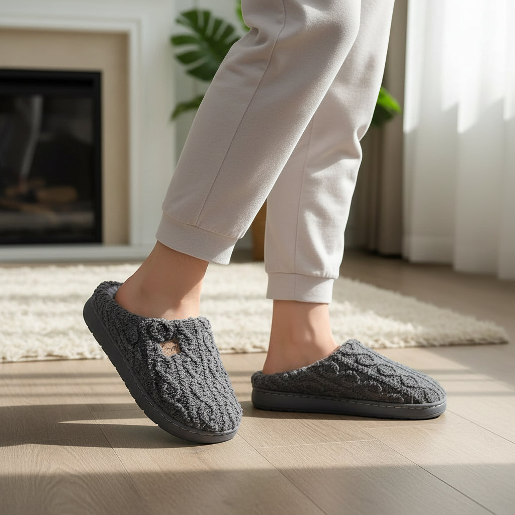 Warm & Cozy Teddy Bear Slippers for Women-Vyana Collective