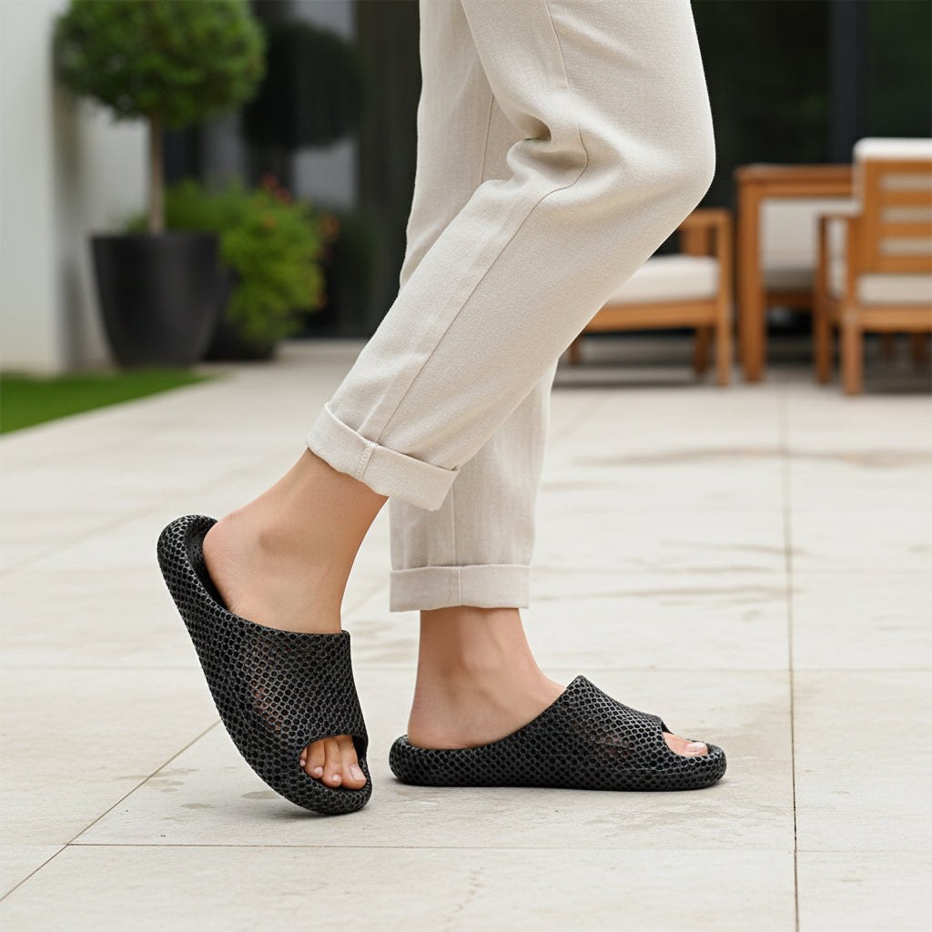 Women’s 3D Printed Slip-On Slippers-Vyana Collective