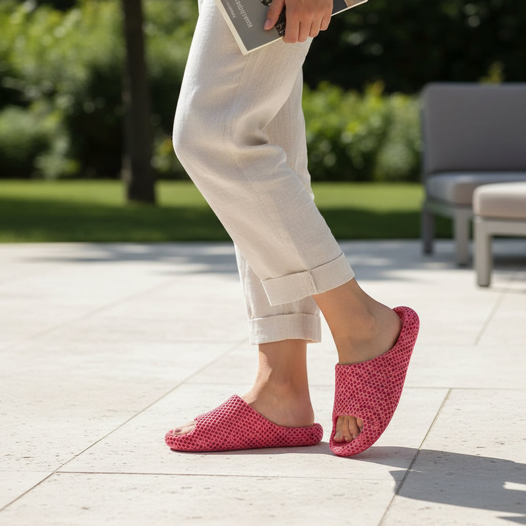 Women’s 3D Printed Slip-On Slippers-Vyana Collective