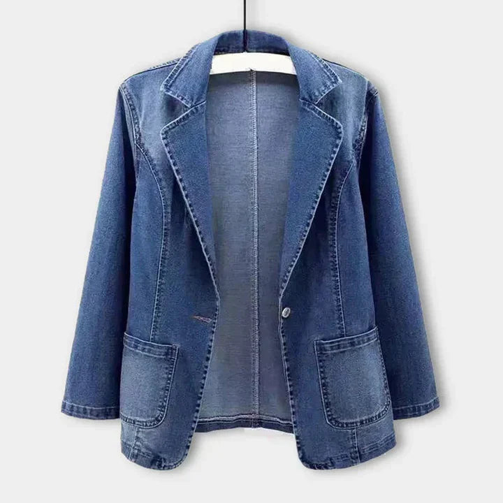Women's Anneke Denim Blazer-Vyana Collective