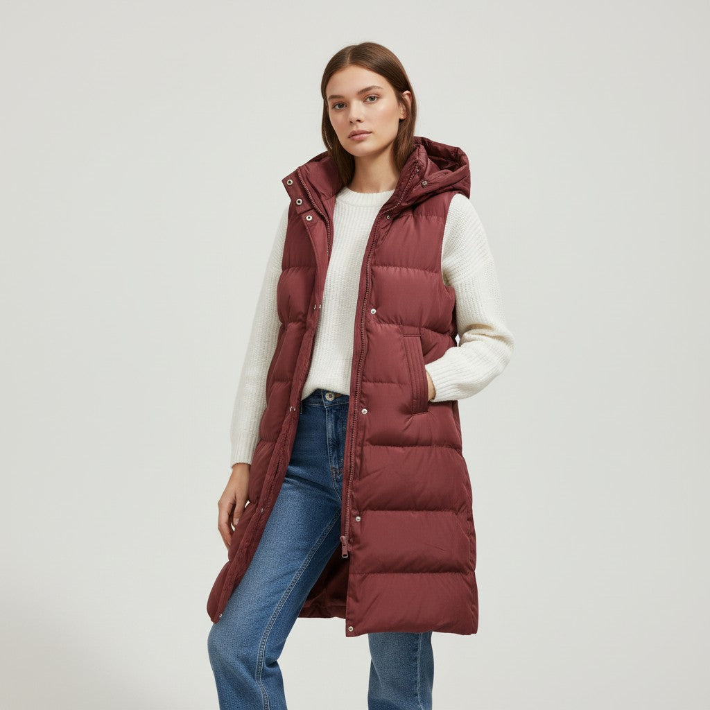 Women’s Autumn Sleeveless Hooded Jacket-Vyana Collective