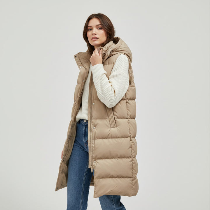 Women’s Autumn Sleeveless Hooded Jacket-Vyana Collective