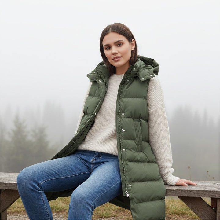 Women’s Autumn Sleeveless Hooded Jacket-Vyana Collective