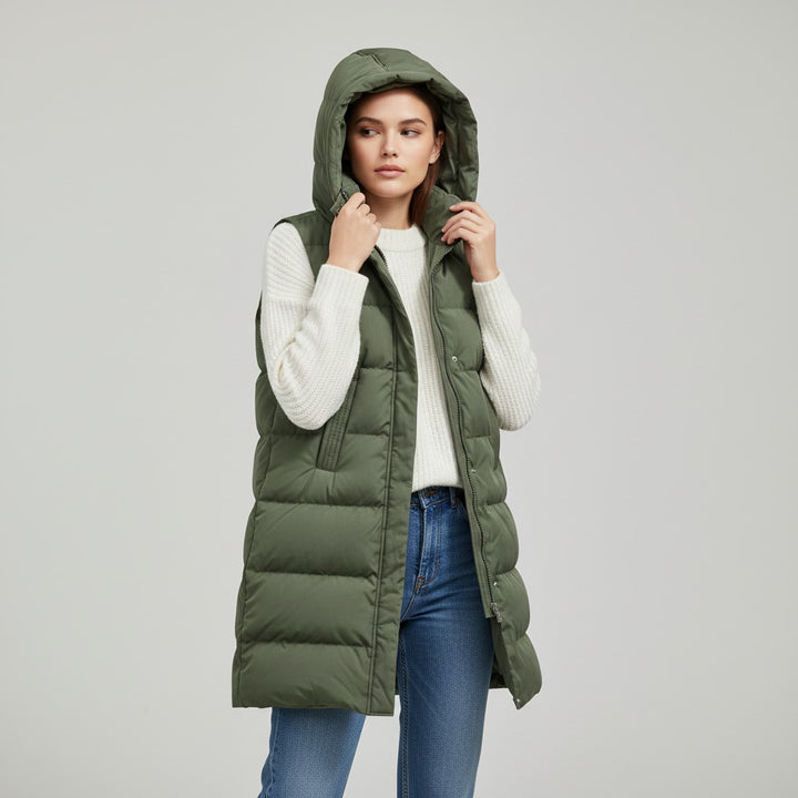 Women’s Autumn Sleeveless Hooded Jacket-Vyana Collective
