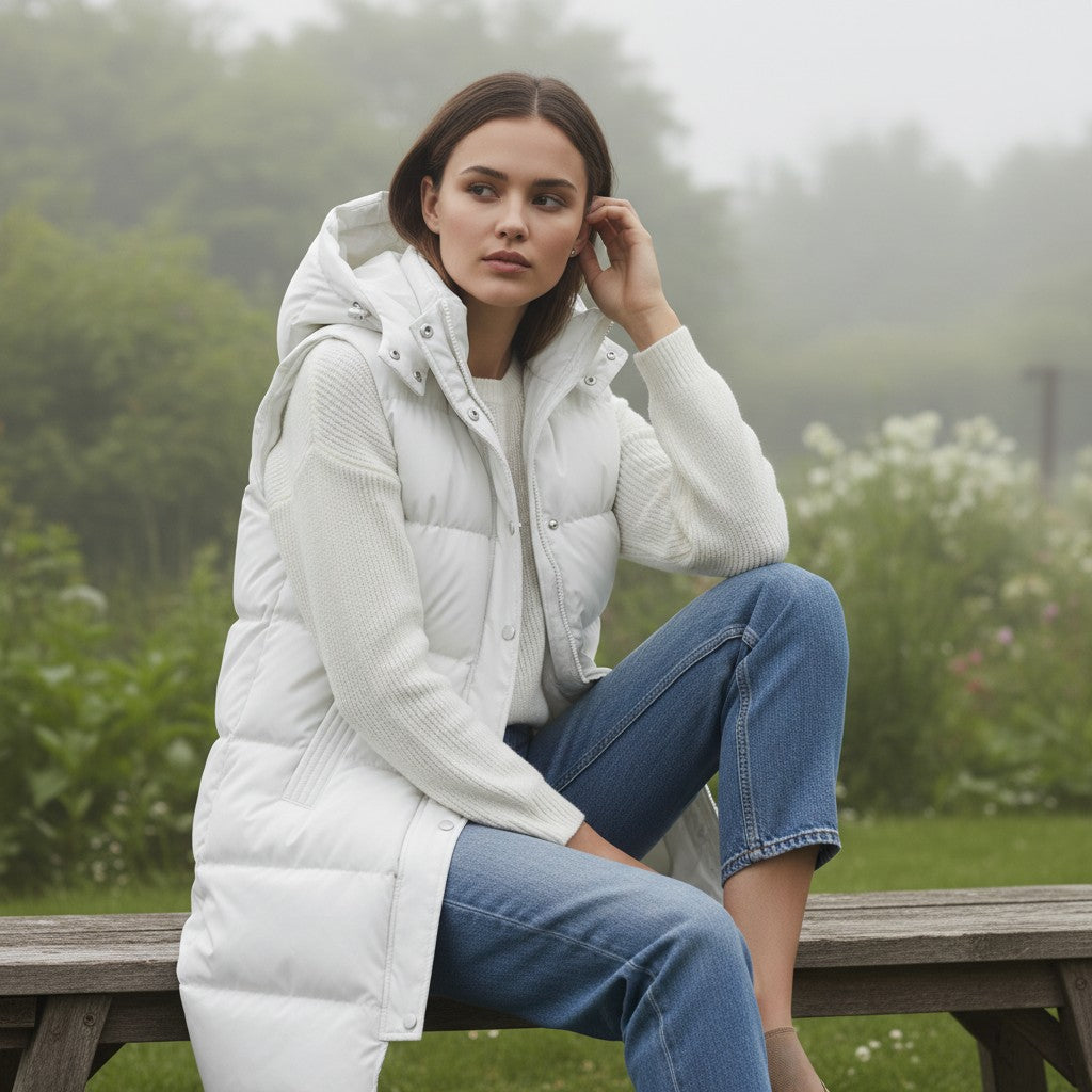 Women’s Autumn Sleeveless Hooded Jacket-Vyana Collective