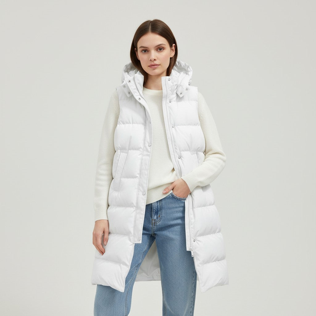 Women’s Autumn Sleeveless Hooded Jacket-Vyana Collective