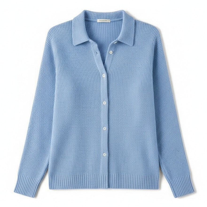 Women’s Casual Button Knit Lapel Sweater-Vyana Collective