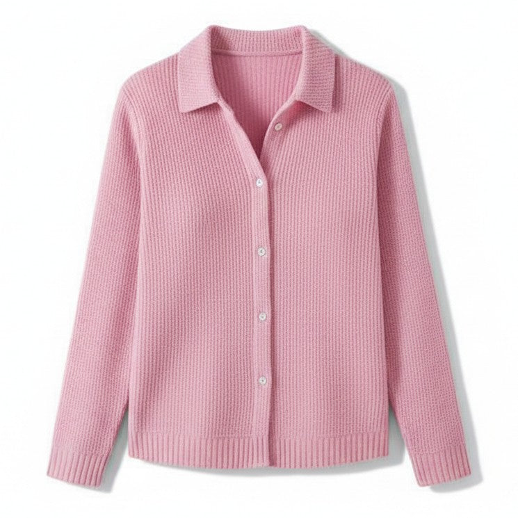 Women’s Casual Button Knit Lapel Sweater-Vyana Collective