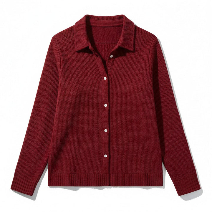 Women’s Casual Button Knit Lapel Sweater-Vyana Collective