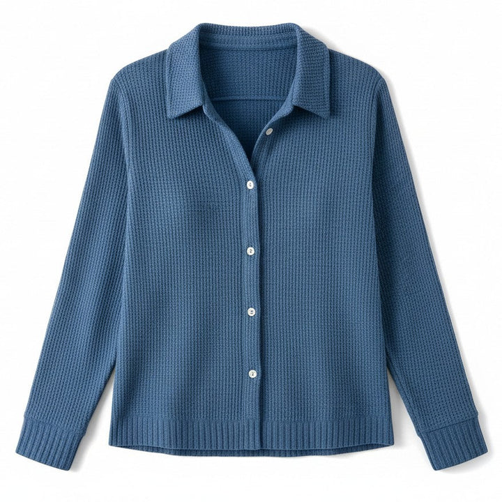 Women’s Casual Button Knit Lapel Sweater-Vyana Collective