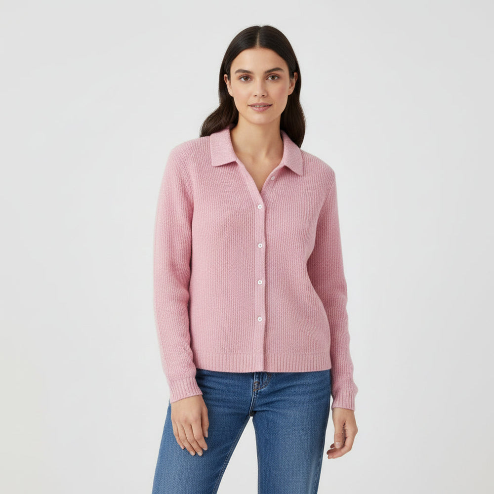 Women’s Casual Button Knit Lapel Sweater-Vyana Collective