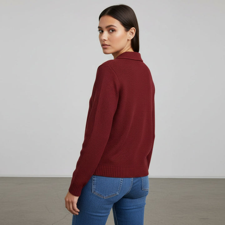 Women’s Casual Button Knit Lapel Sweater-Vyana Collective