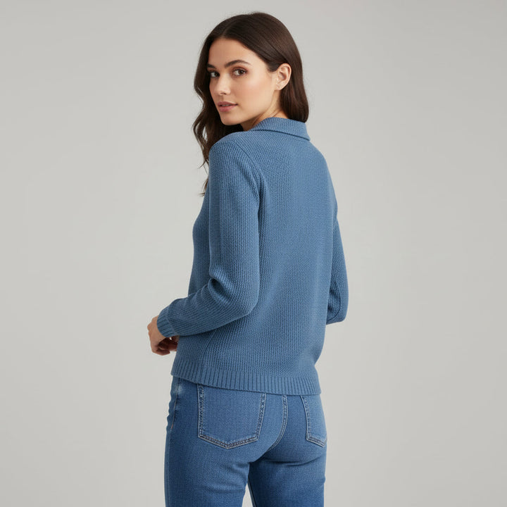 Women’s Casual Button Knit Lapel Sweater-Vyana Collective