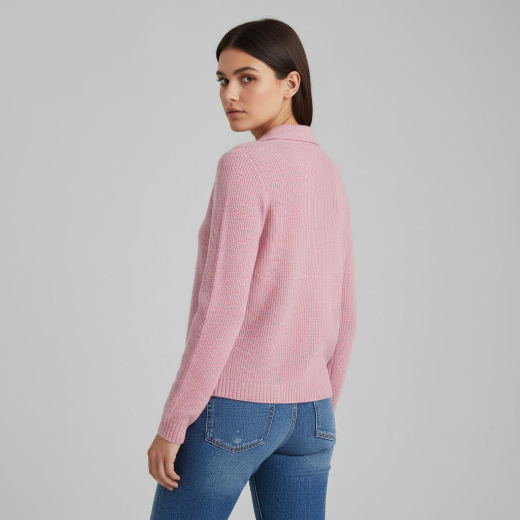Women’s Casual Button Knit Lapel Sweater-Vyana Collective