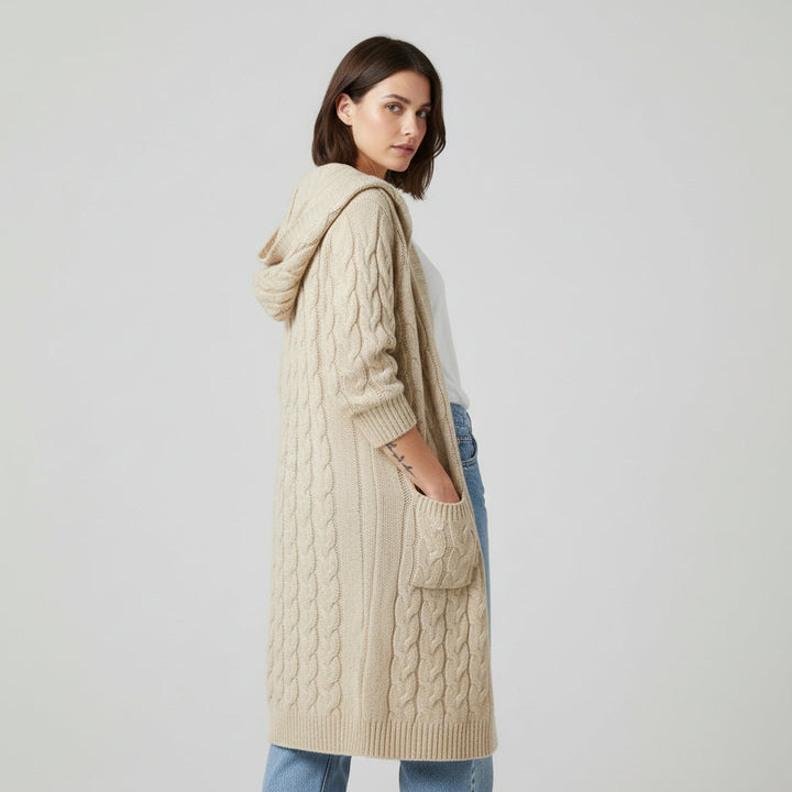 Women’s Casual Open-Front Cardigan Sweater with Pockets-Vyana Collective
