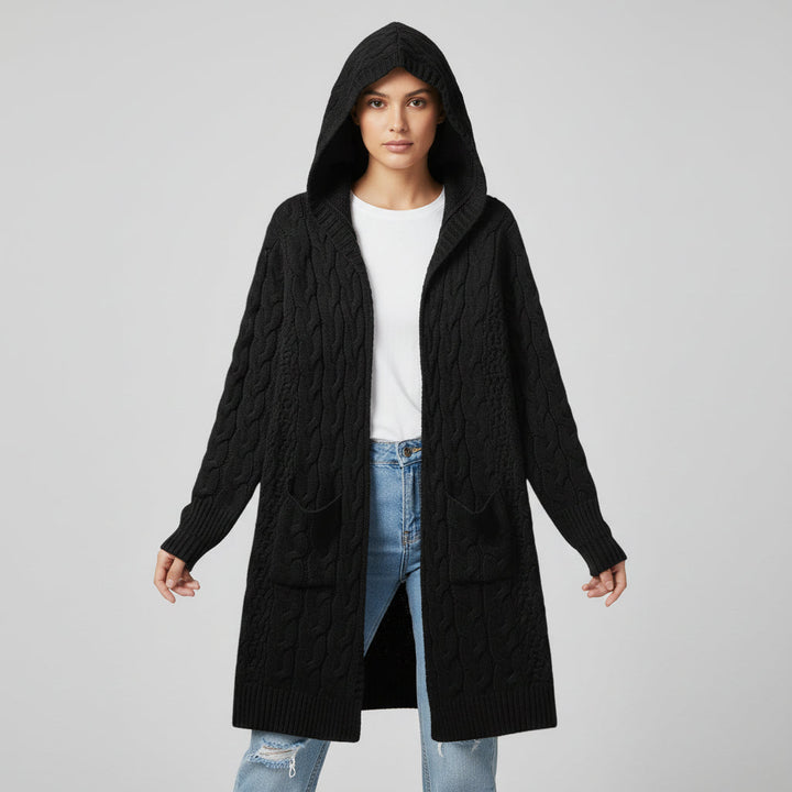 Women’s Casual Open-Front Cardigan Sweater with Pockets-Vyana Collective