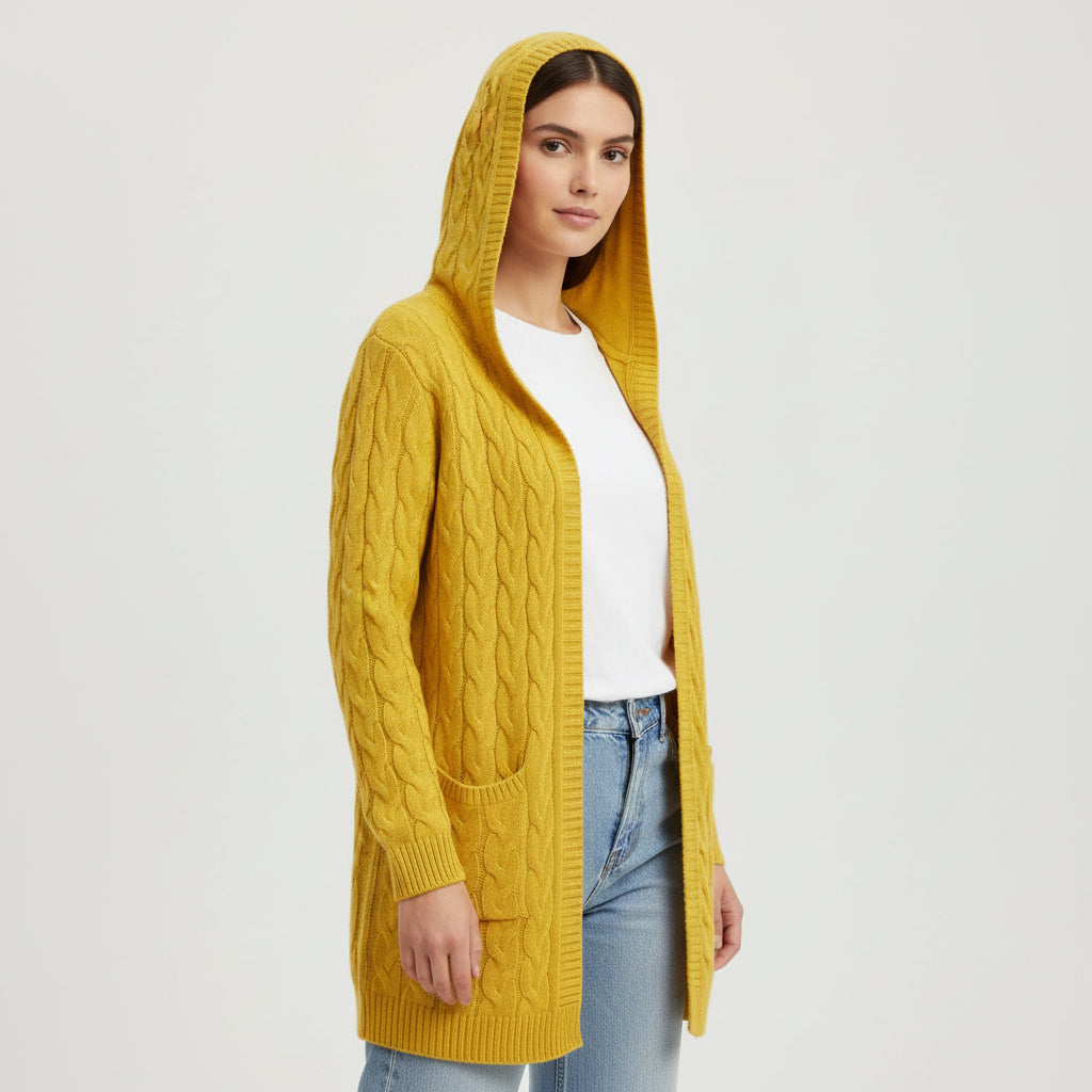 Women’s Casual Open-Front Cardigan Sweater with Pockets-Vyana Collective