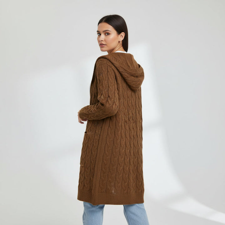 Women’s Casual Open-Front Cardigan Sweater with Pockets-Vyana Collective
