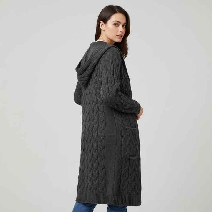 Women’s Casual Open-Front Cardigan Sweater with Pockets-Vyana Collective